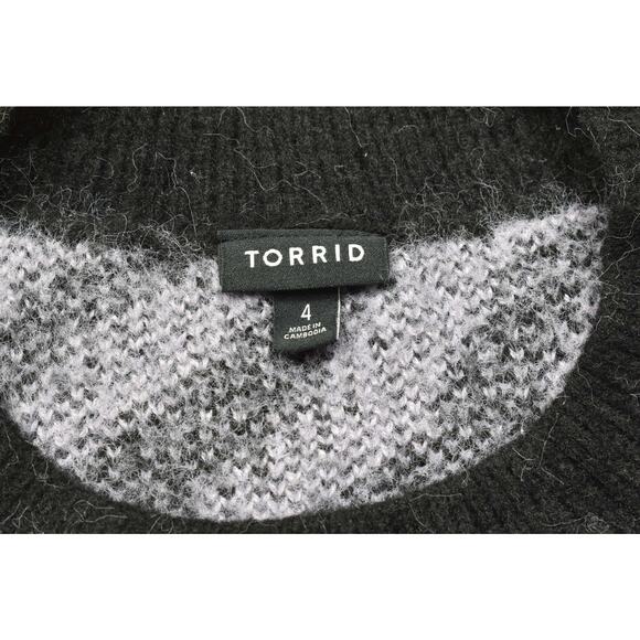 Torrid Women's Plus Size 4 Zebra Pattern Sweater Pullover Mohair Feel - Picture 7 of 8